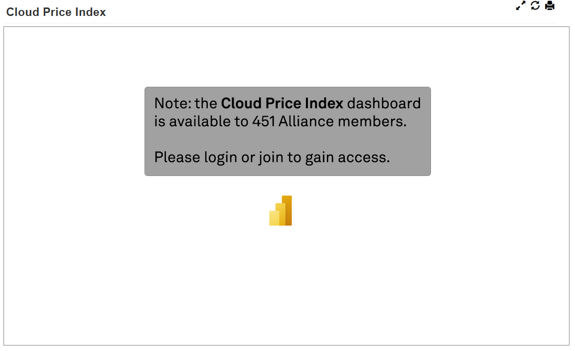 Note: the Cloud Price Index interactive dashboard is only available to 451 Alliance members.   Login to access this member benefit.